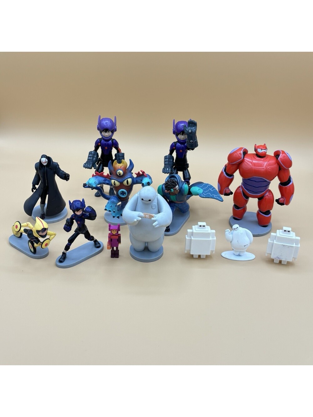 Disney Big Hero 6 Figurine Lot Baymax Hiro Go Go Wasabi Fred Honey Lemon Yokai